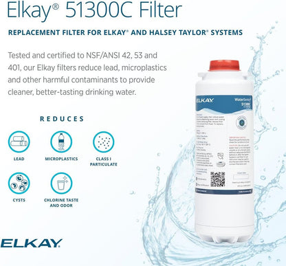 Elkay 51300C/ERF750/55898C High-Cap Filter, for Bottle Fillers & Coolers