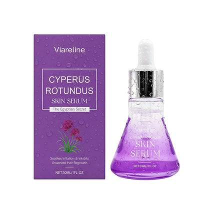 Viareline Cyperus Rotundus Skin Serum bottle and packaging on a white background