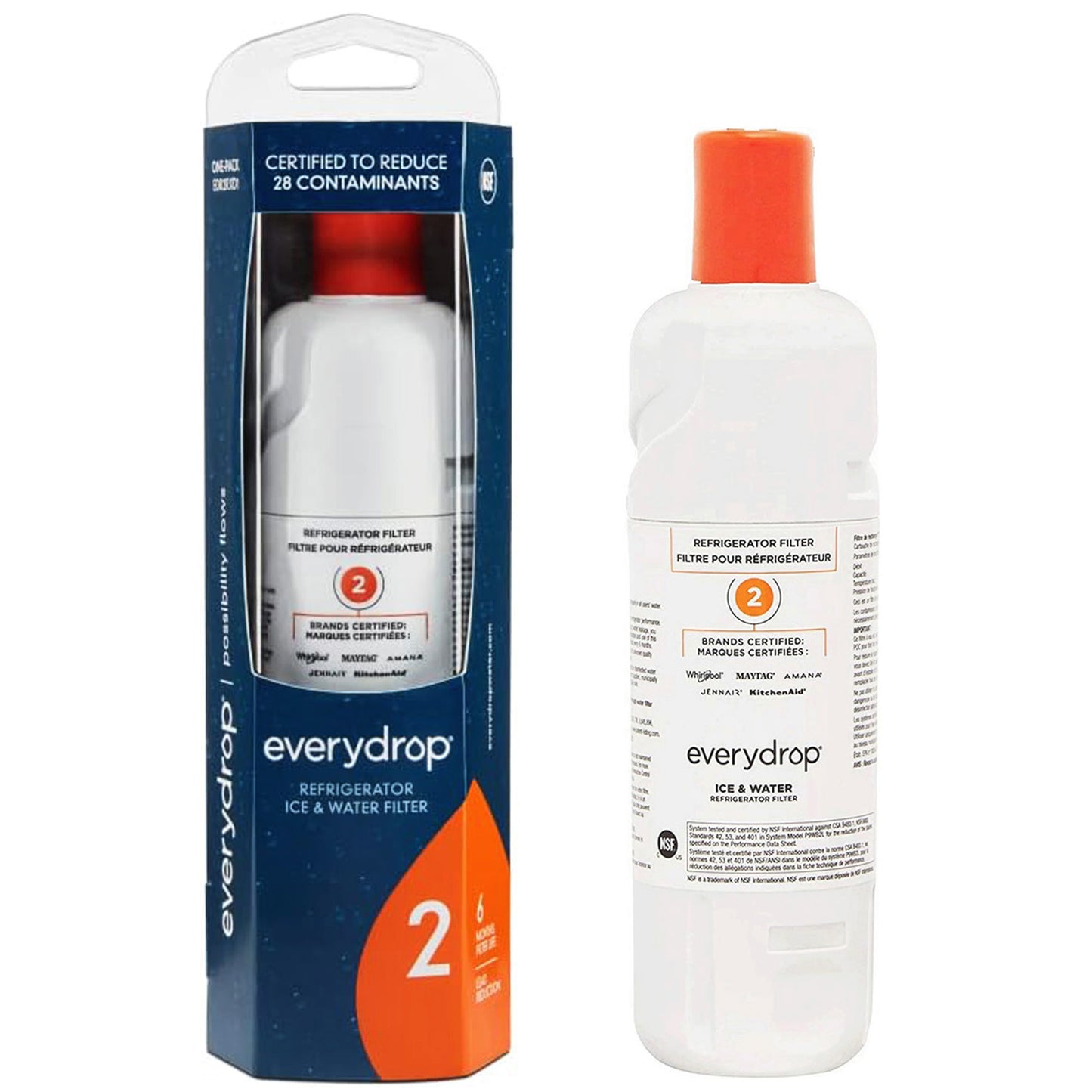 EDR2RXD1 Refrigerator Water Filter 2 - W10413645, 46-9082