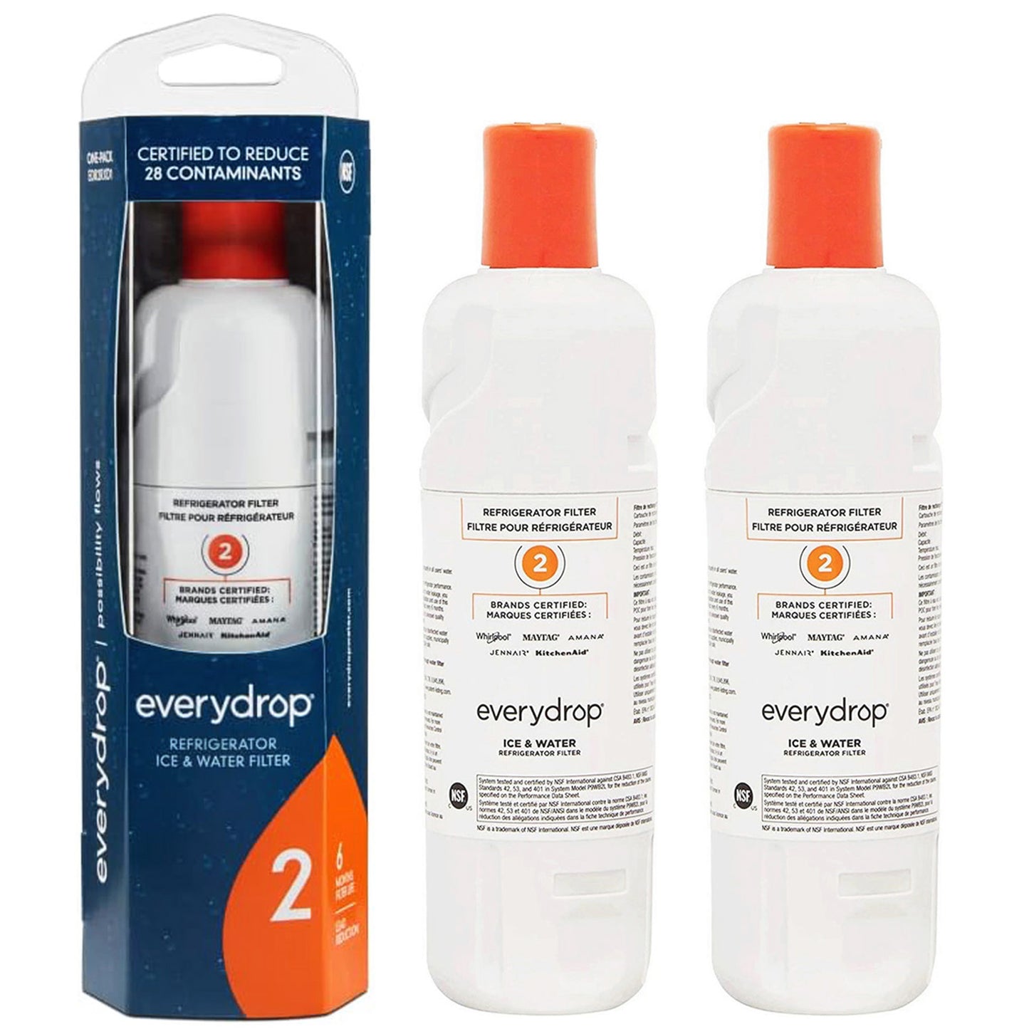 EDR2RXD1 Refrigerator Water Filter 2 - W10413645, 46-9082