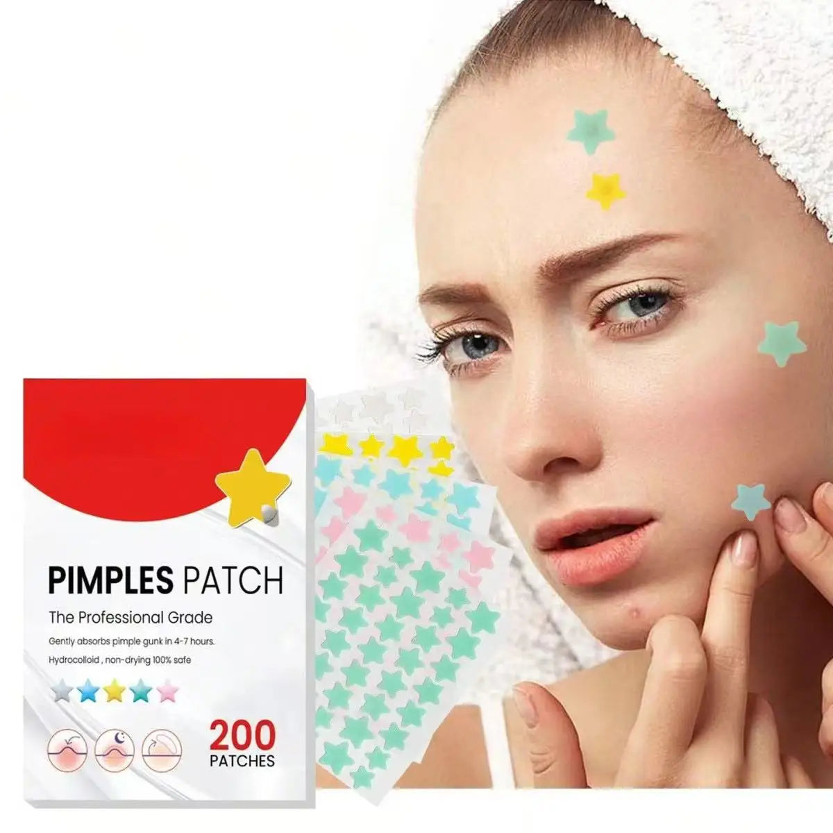 Invisible Hydrocolloid Star Pimple Patches – Overnight Spot Treatment