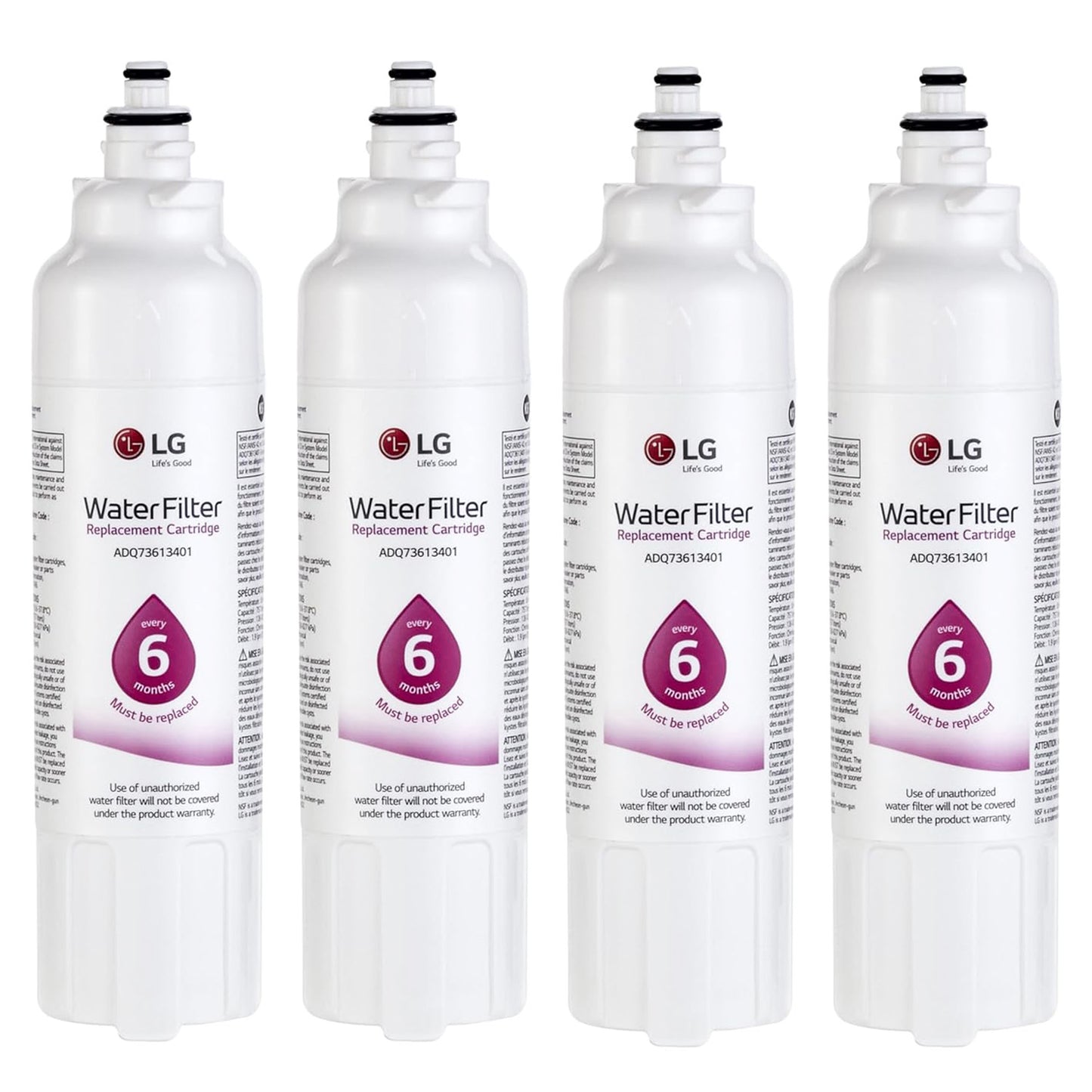 LG LT800P Refrigerator Water Filter Replacement, ADQ73613401, ADQ73613408, or ADQ75795104, 200 Gallon Capacity, White