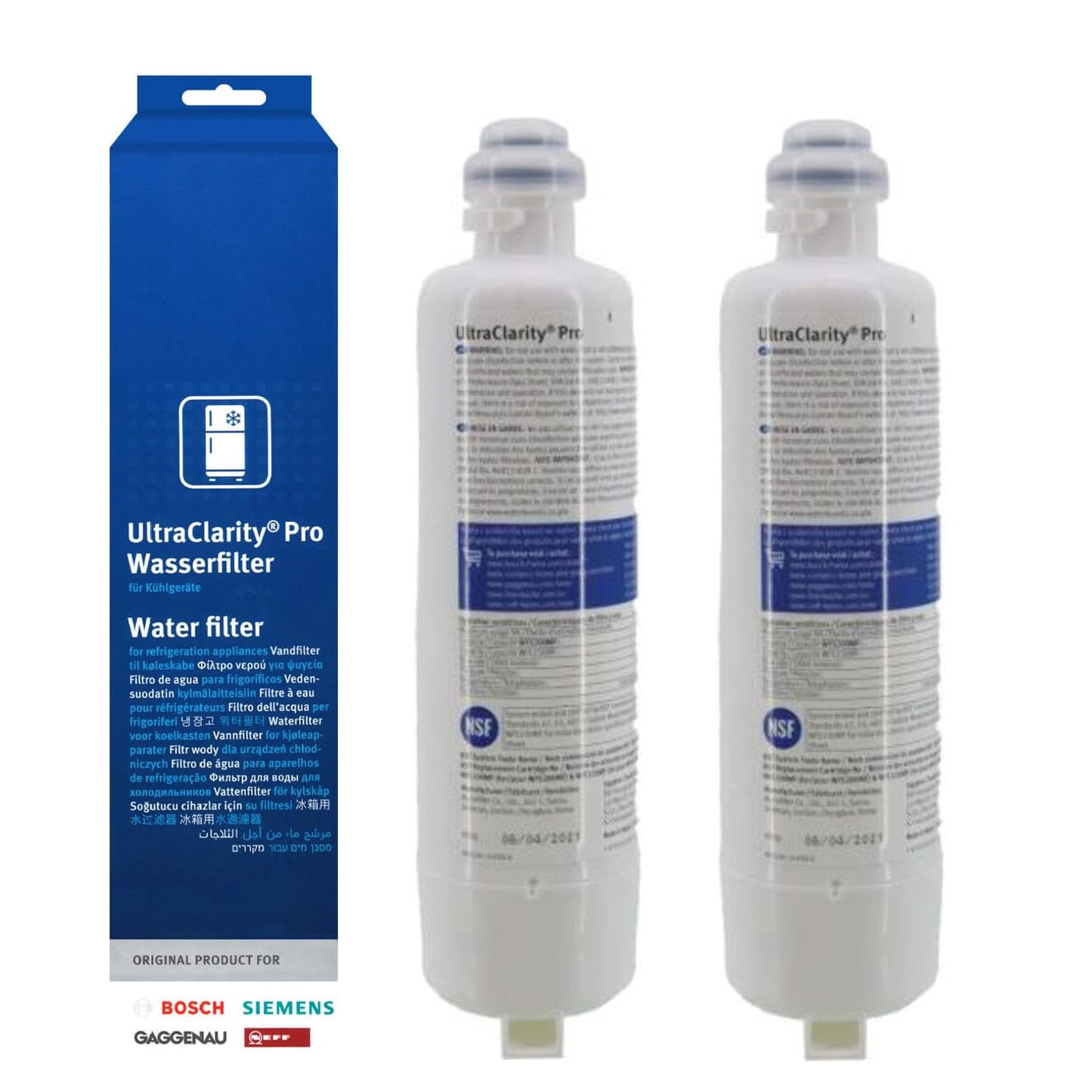 BORPLFTR50 Water Filter Cartridge for Bosch Refrigerators, UltraClarity Pro