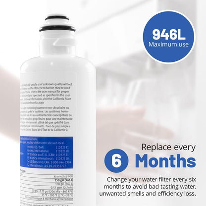 BORPLFTR50 Water Filter Cartridge for Bosch Refrigerators, UltraClarity Pro
